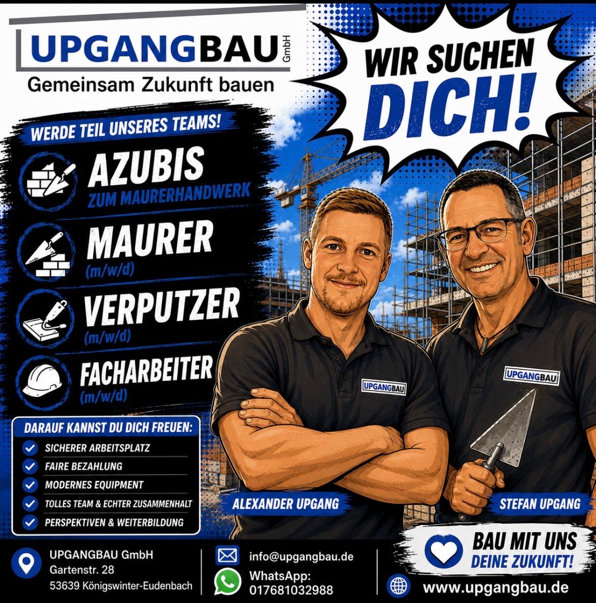 UPGANGBAU GmbH - Wir suchen dich: Azubis, Maurer, Verputzer, Facharbeiter (m/w/d)
